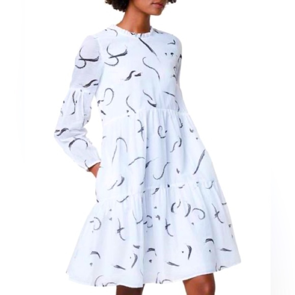 Great Plains White Printed Cotton Mini Dress